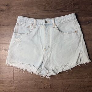 wild fable Light Blue Frayed Hem Denim Shorts